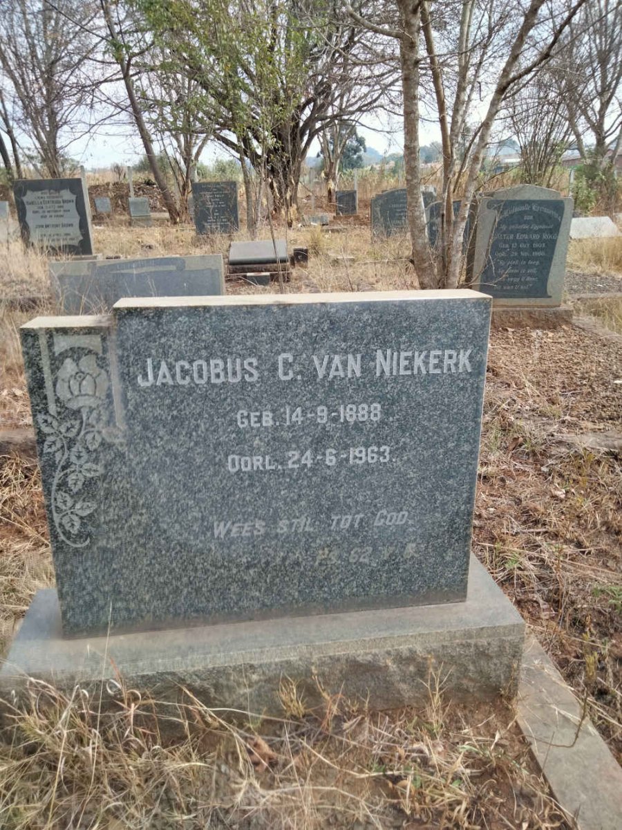 NIEKERK Jacobus C., van 1888-1963