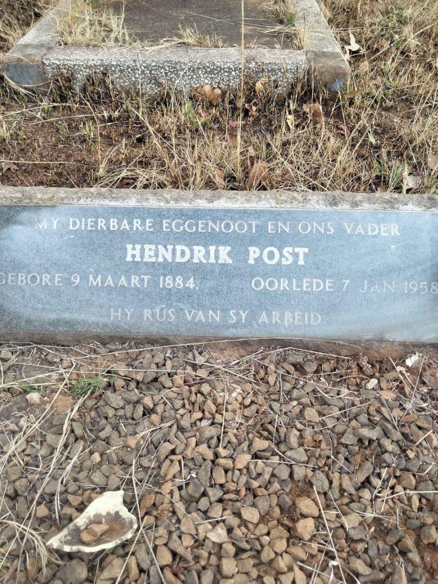 POST Hendrik 1884-1958 & Susanna J.H. LABUSCHAGNE 1895-1971 _3