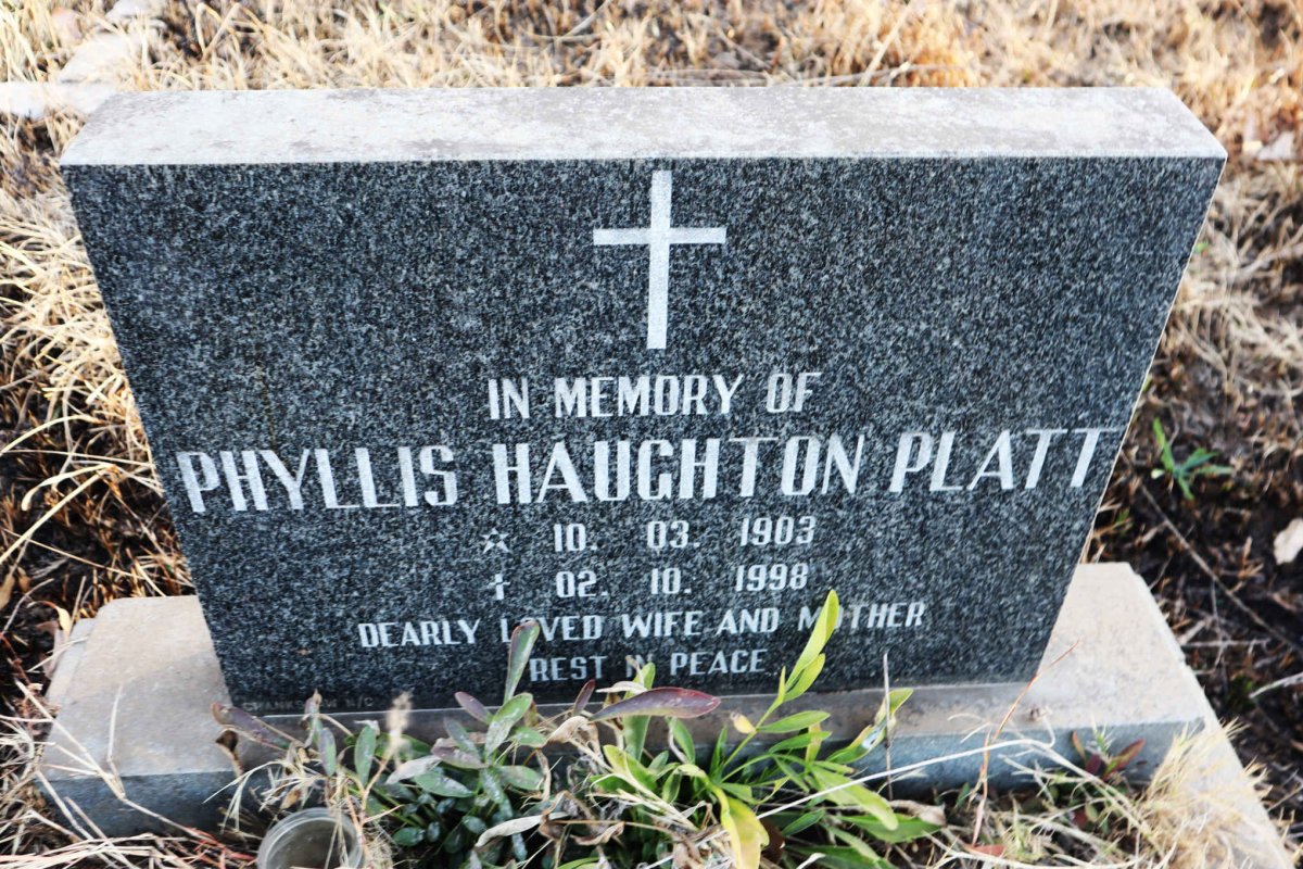 PLATT Phyllis Haughton 1903-1998