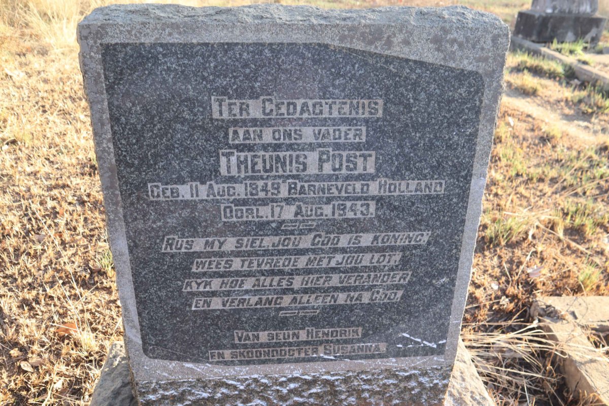 POST Theunis 1849-1943