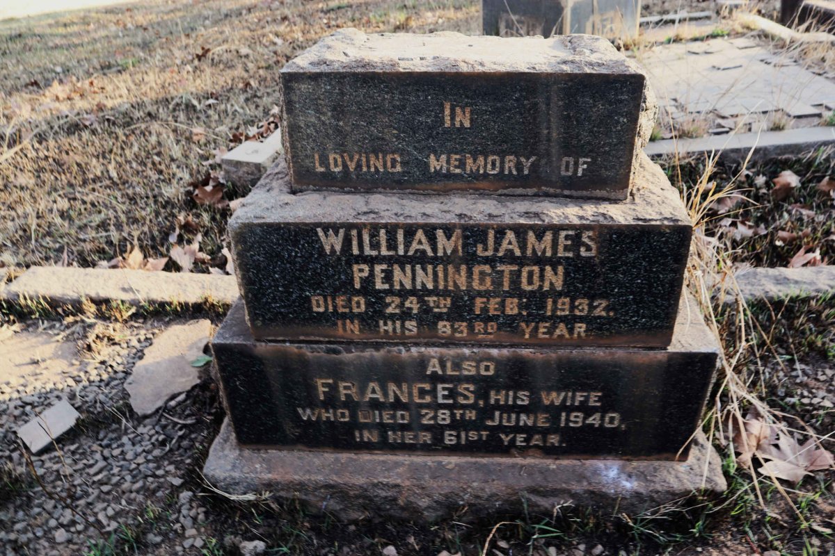 PENNINGTON William James -1932 & Frances -1940
