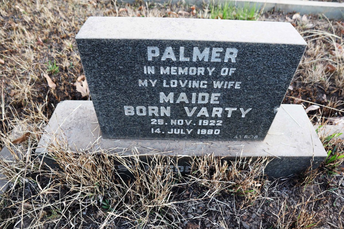 PALMER Maide nee VARTY 1922-1980