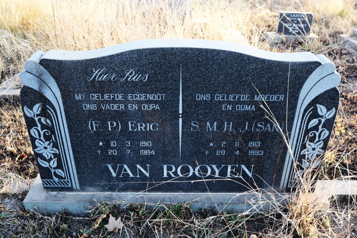 ROOYEN Eric, van 1910-1984 & S,M.H.J. 1913-1993