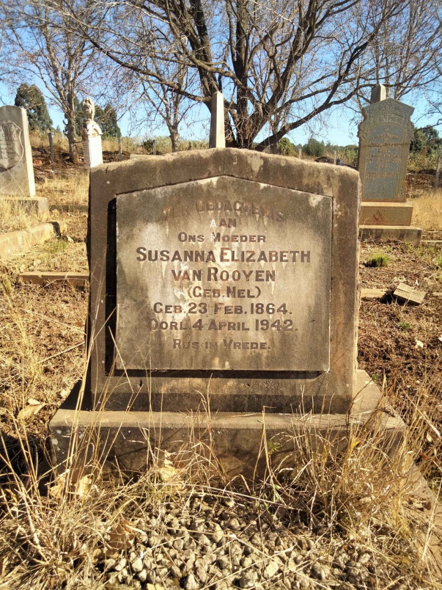 ROOYEN Susanna Elizabeth, van nee NEL 1864-1942