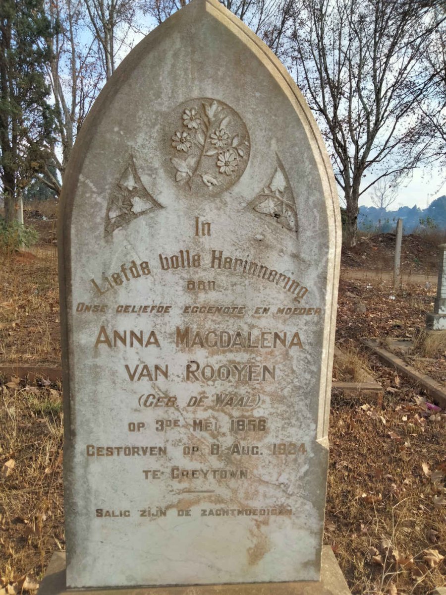 ROOYEN Anna Magdalena, van nee DE WAAL 1856-1934