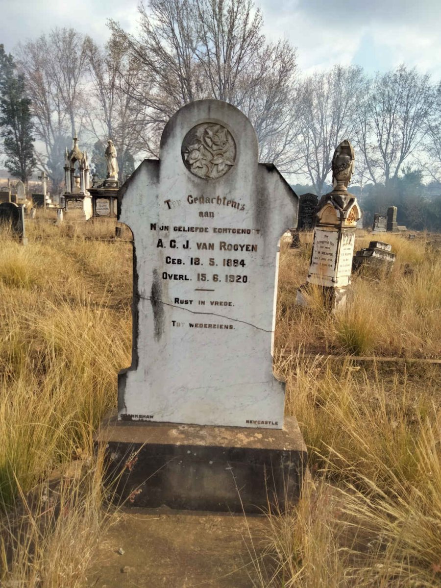ROOYEN A.C.J., van 1884-1920