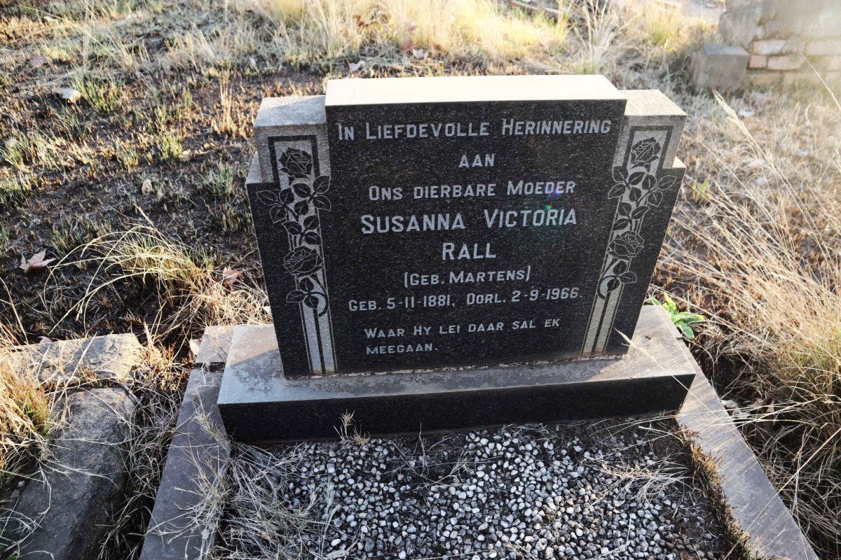 RALL Susanna Victoria nee MARTENS 1881-1966