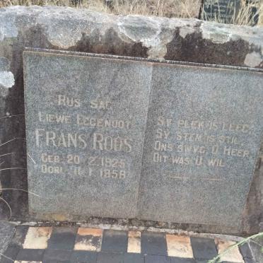 ROOS Frans 1925-1958