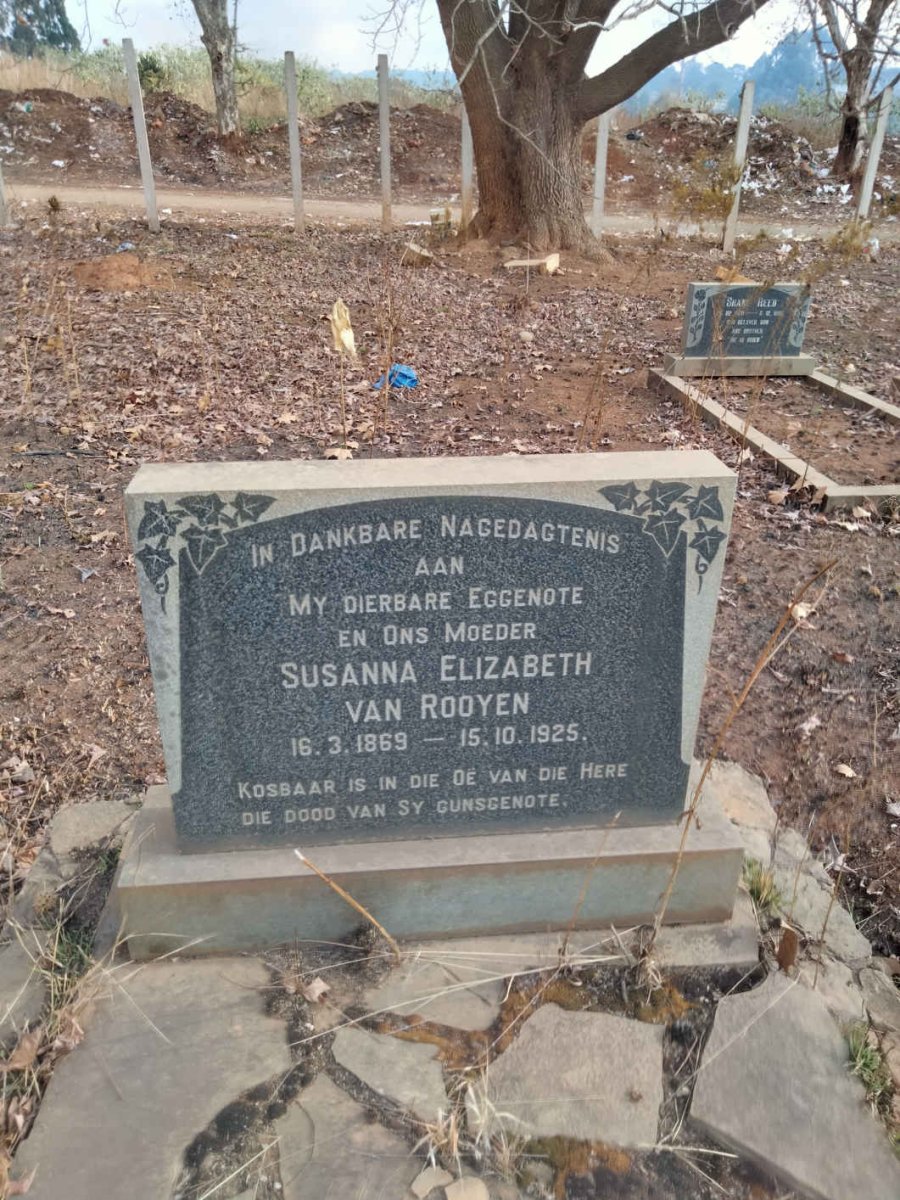 ROOYEN Susanna Elizabeth, van 1869-1925