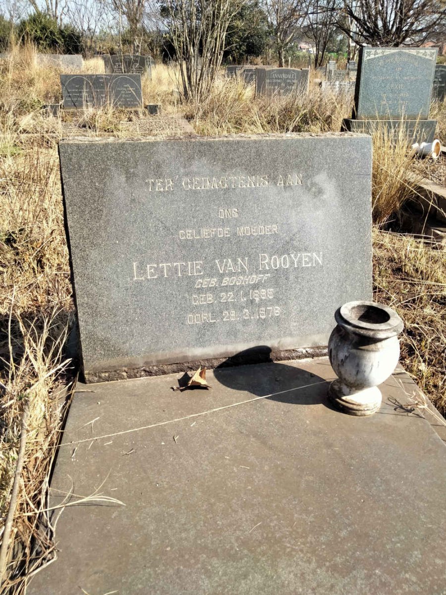 ROOYEN Lettie, van nee BOSHOFF 1895-1976