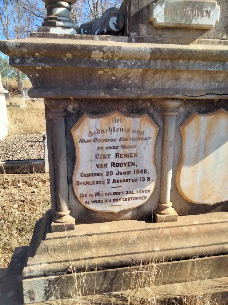 ROOYEN Gert Renier, van 1846-1919