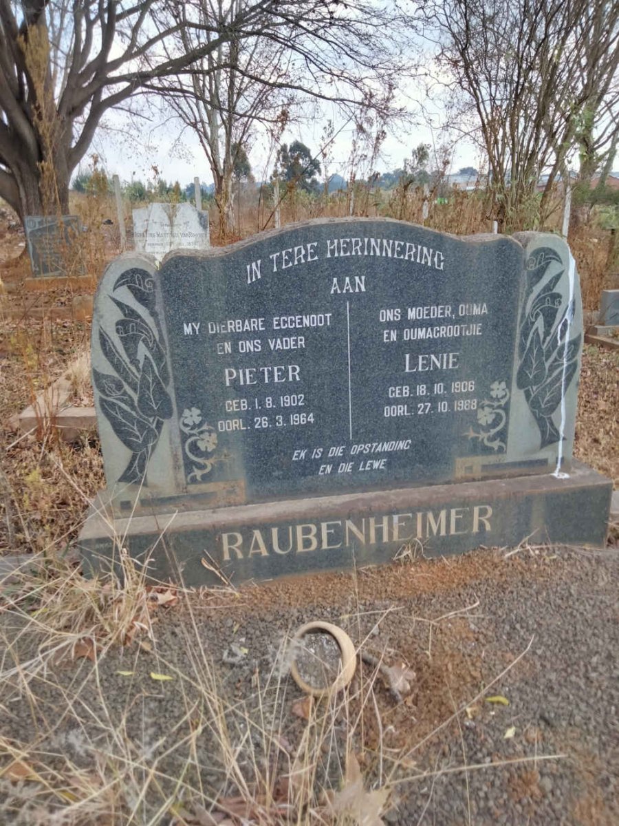 RAUBENHEIMER Pieter 1902-1964 & Lenie 1906-1968