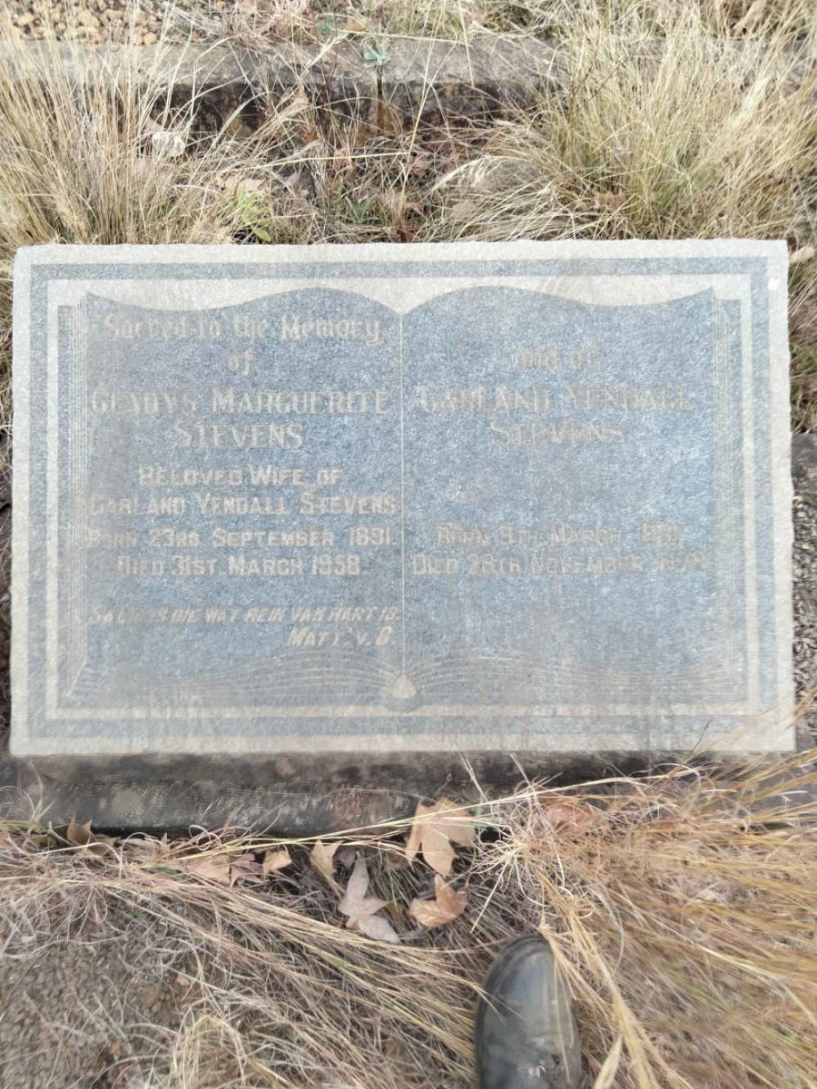STEVENS Garland Yendall & Gladys Marguerite 1891-1958