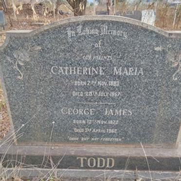 TODD George James 1872-1962 & Catherine Maria 1883-1957