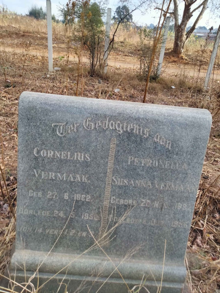 VERMAAK Cornelius 1882-195? & Petronella Susanna 1887-1956