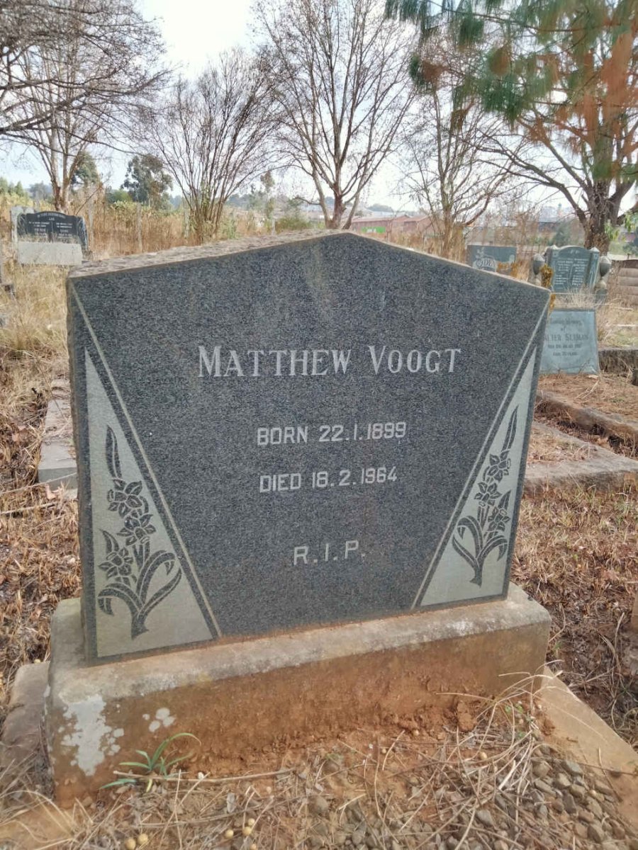 VOOGT Matthew 1899-1964