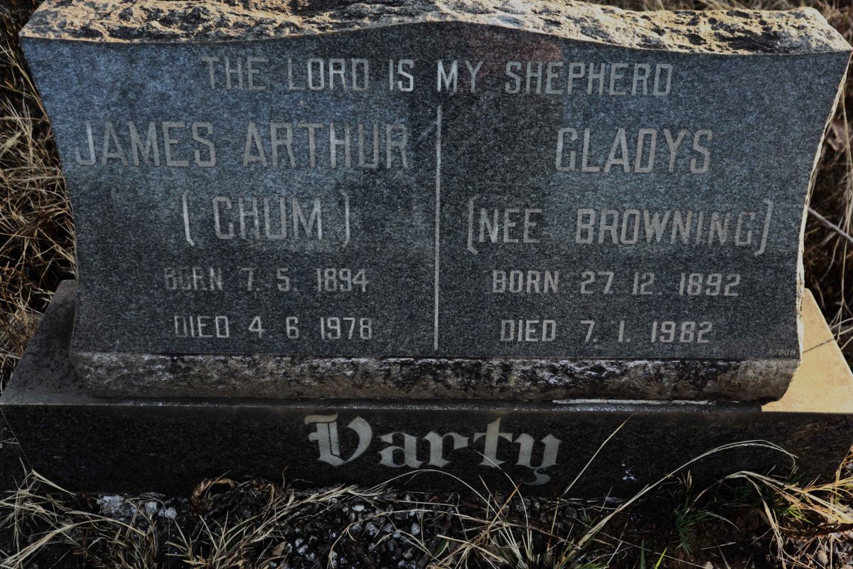 VARTY James Arthur 1894-1978 & Gladys BROWNING 1892-1982