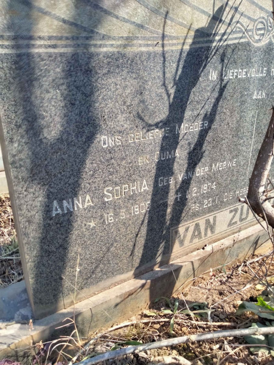 ZUYDAM Simon Thiebout, van 1903-1972 & Anna Sophia VAN DER MERWE 1908-1974 _2