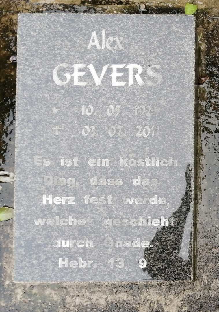 GEVERS Alex 192?-2011