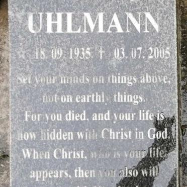 UHLMANN Udo George 1935-2005