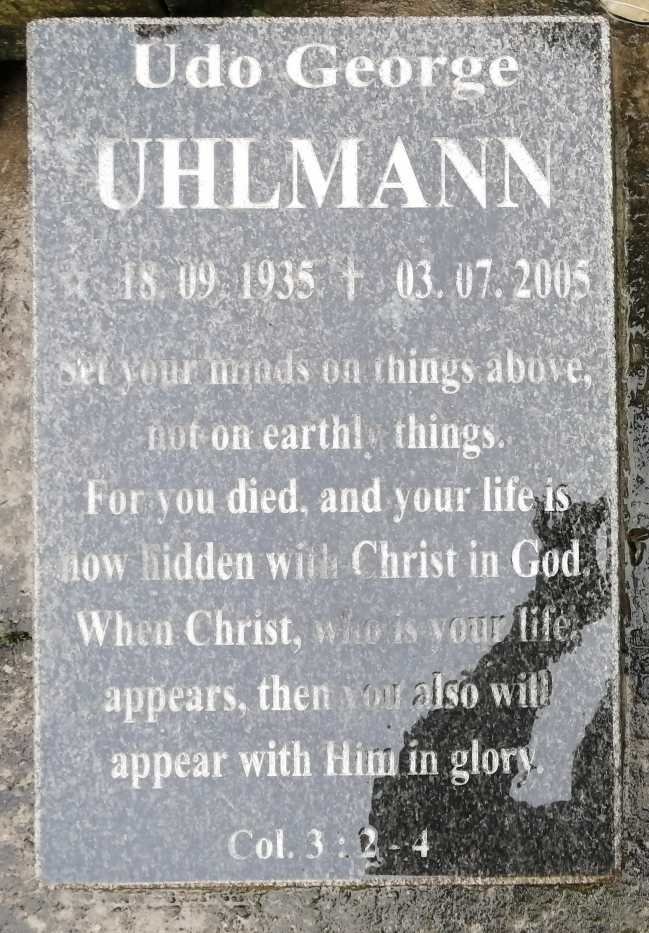 UHLMANN Udo George 1935-2005