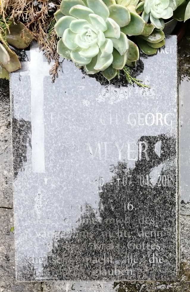 MEYER Eckart Friedrich Georg 1936-2018