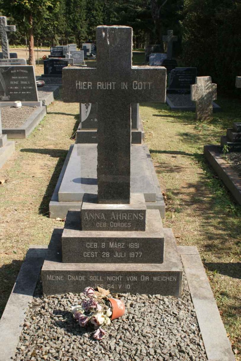 AHRENS Anna nee CORDES 1891-1977