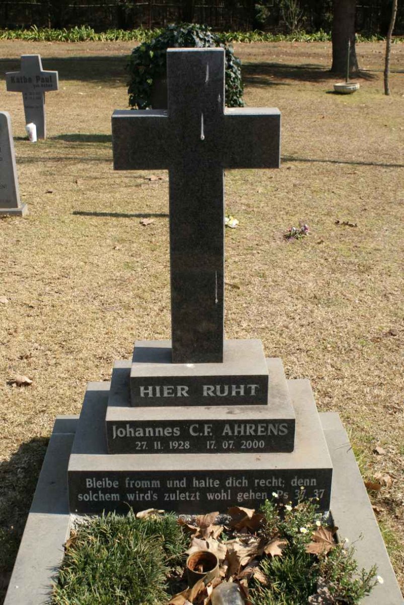 AHRENS Johannes C.F. 1928-2000