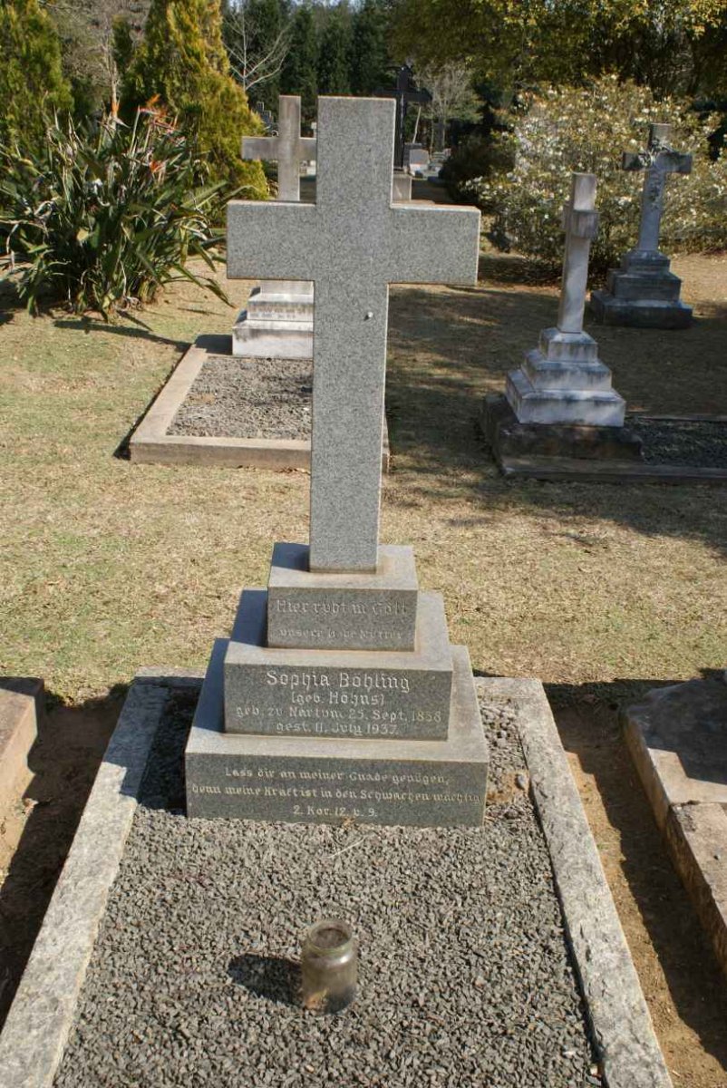 BOHLING Sophia nee HOHNS 1858-1937