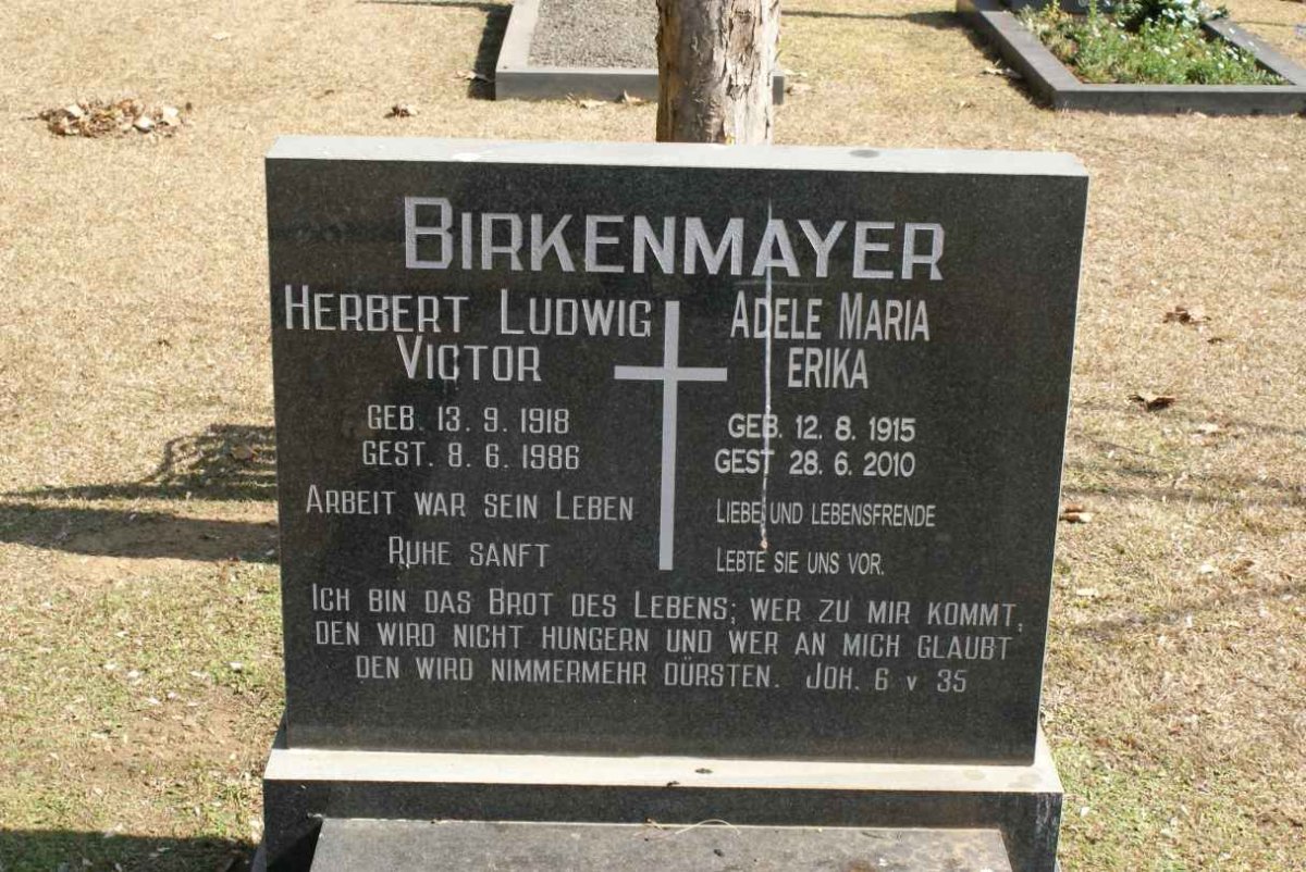 BIRKENMAYER Herbert Ludwig Victor 1918-1986 &amp; Adele Maria Erika 1915-2010