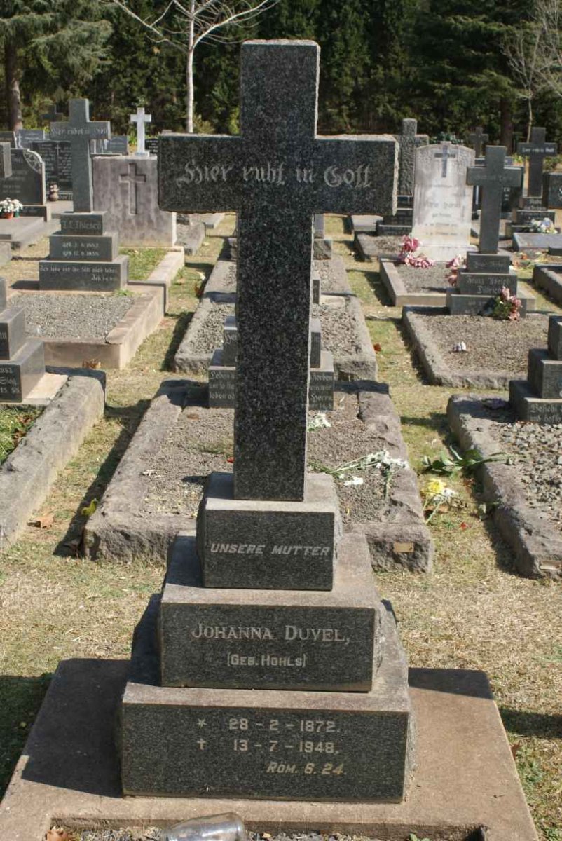 DUVEL Johanna nee HOHLS 1872-1948