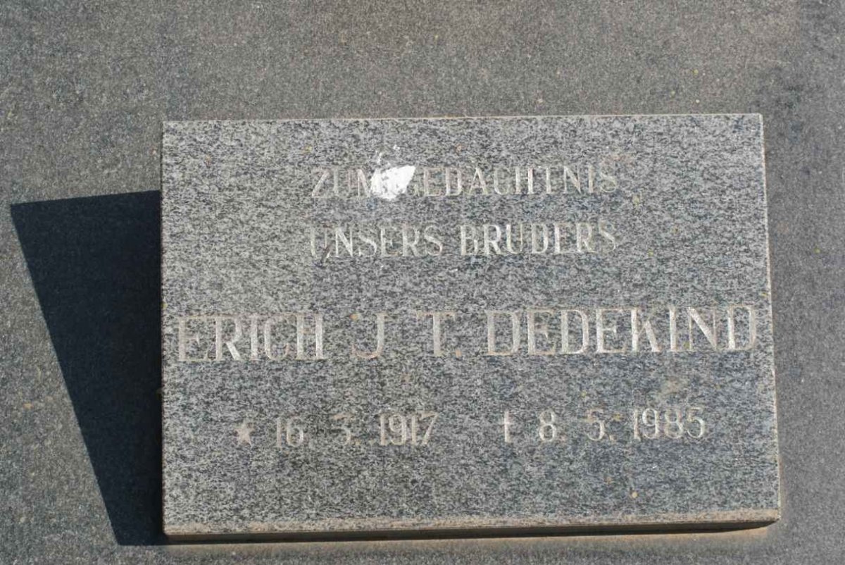 DEDEKIND Erich J.T. 1917-1985