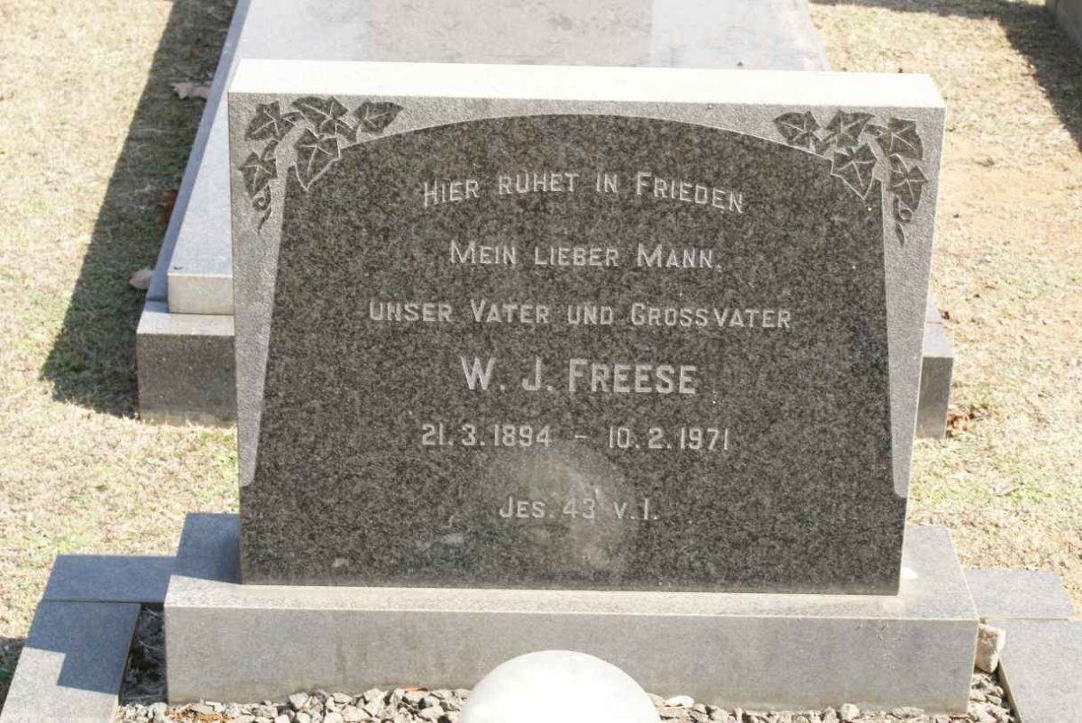 FREESE W.J. 1894-1971