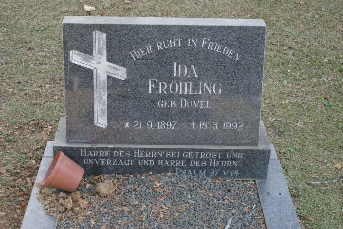 FROHLING Ida nee DUVEL 1897-1992