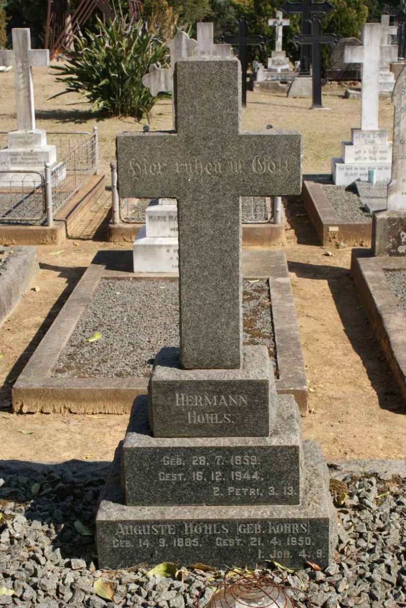 HOHLS Hermann 1859-1944 &amp; Auguste KOHRS 1885-1950
