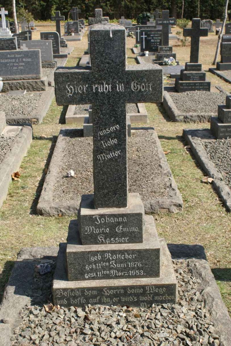 KASSIER Johanna Maria ? nee ROTTCHER 1876-1953