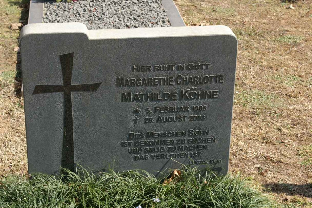 KOHNE Margarethe Charlotte Mathilde 1905-2003