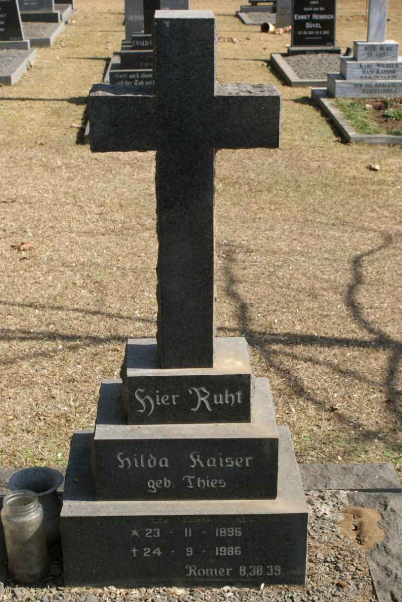 KAISER Hilda nee THIES 1896-1986