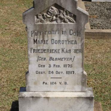 KASSIER Marie Dorothea Friederieke nee BLOMEYER 1875-1917