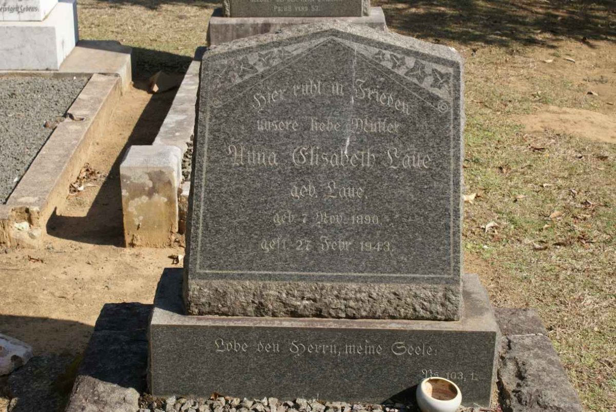 LAUE Anna Elisabeth nee LAUE 1890-1943