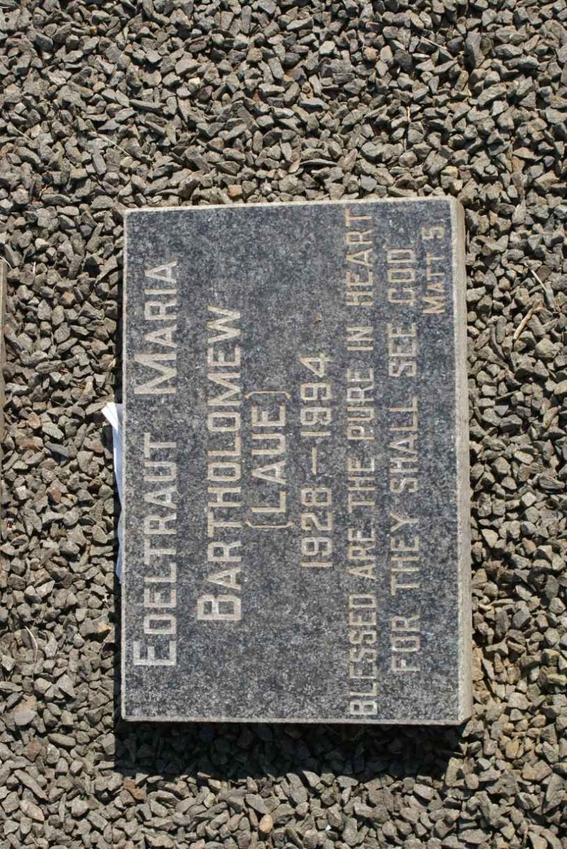 BARTHOLOMEW Edeltraut Maria nee LAUE 1928-1994