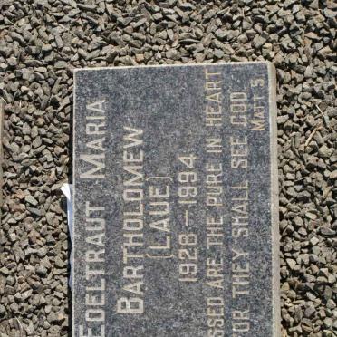 BARTHOLOMEW Edeltraut Maria nee LAUE 1928-1994