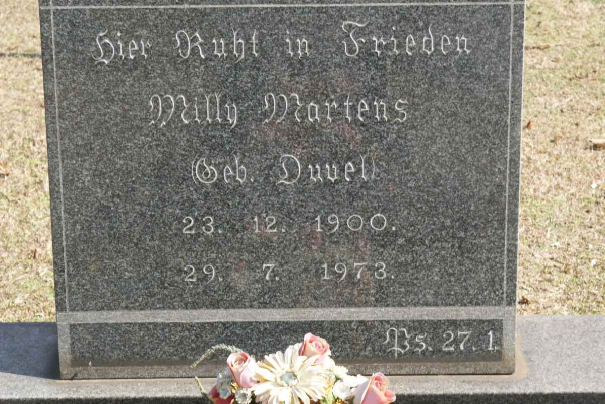 MARTENS Milly nee DUVEL 1900-1973