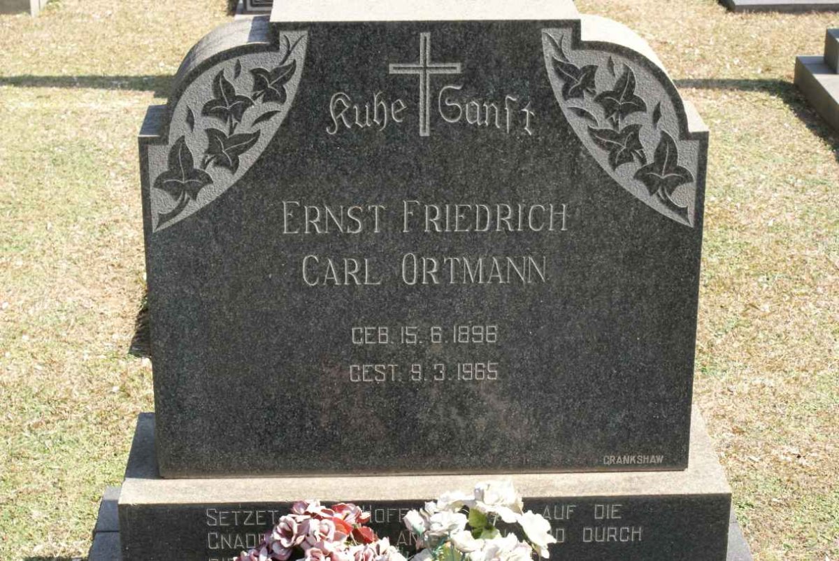 ORTMANN Ernst Friedrich Carl 1896-1965