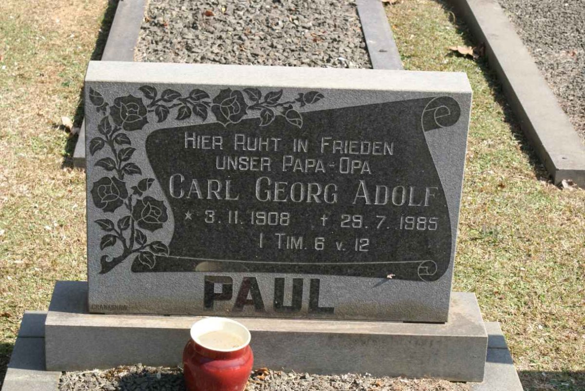 PAUL Carl Georg Adolf 1908-1985