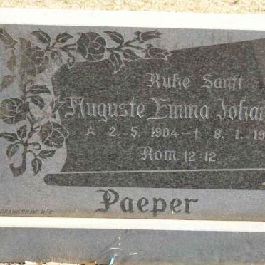 PAEPER Auguste Emma Johanna 1904-1997