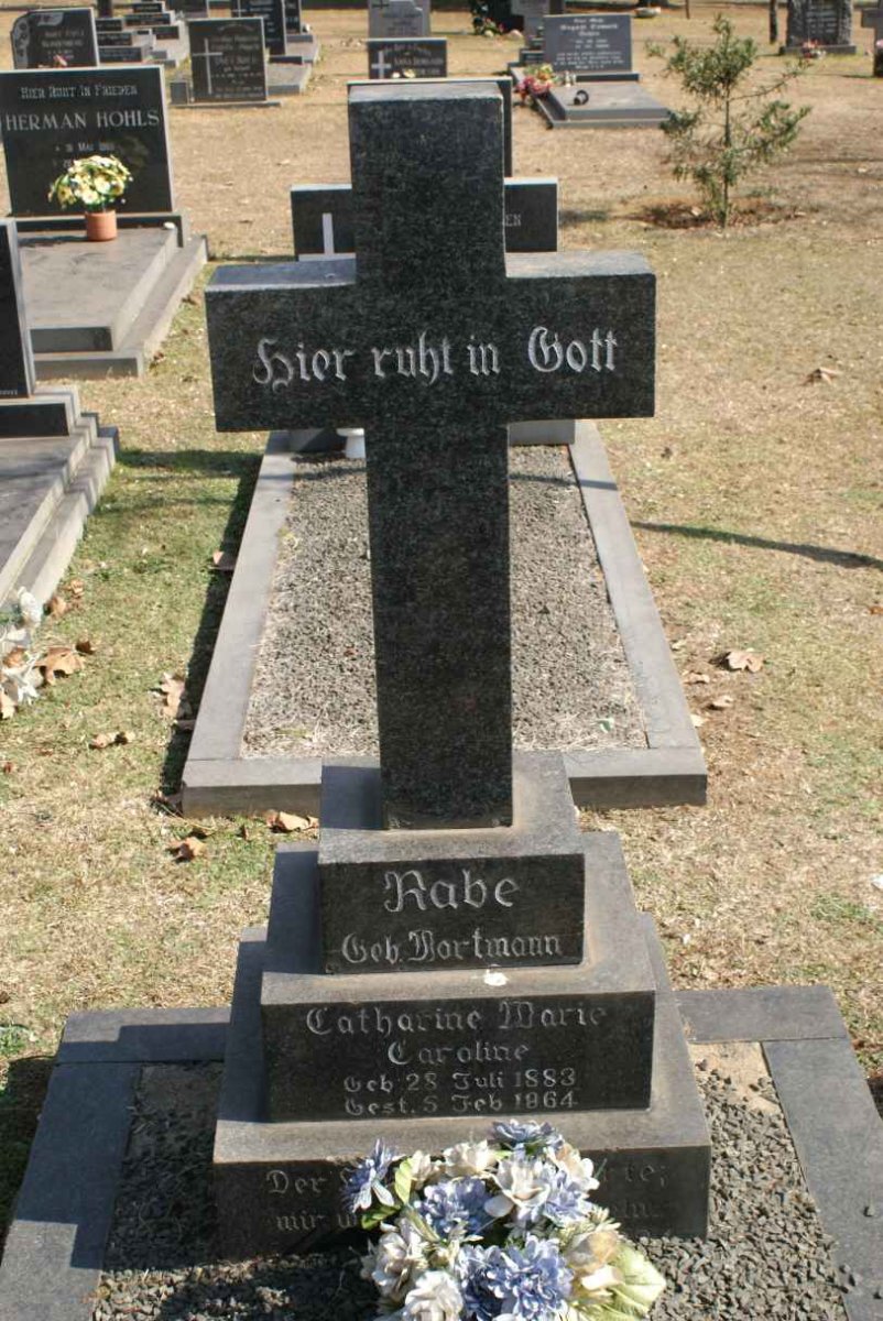 RABE Catharine Marie nee WORTMANN 1883-1964