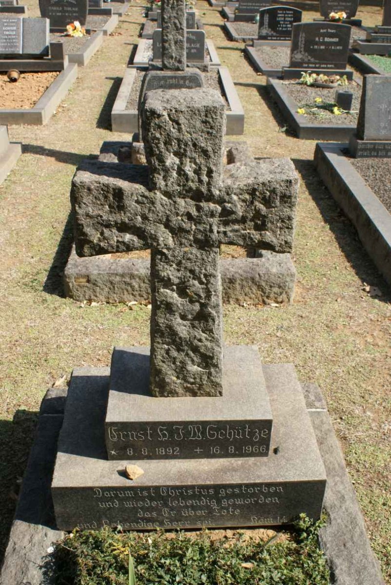 SCHUTZE Ernst H.F.W. 1892-1966