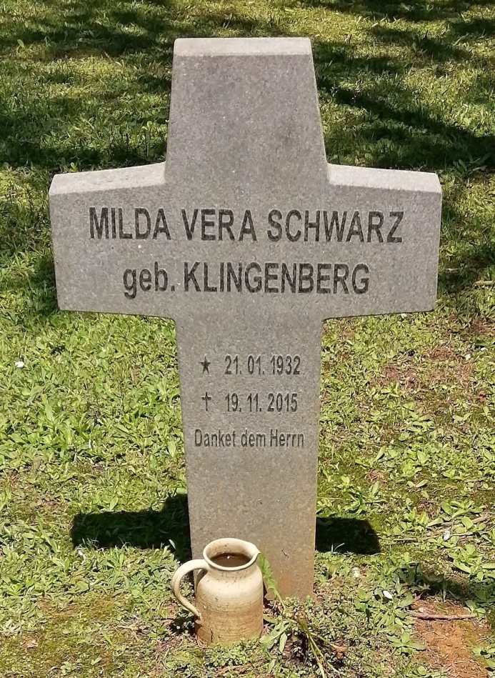 SCHWARZ Milda Vera nee KLINGENBERG 1932-2015
