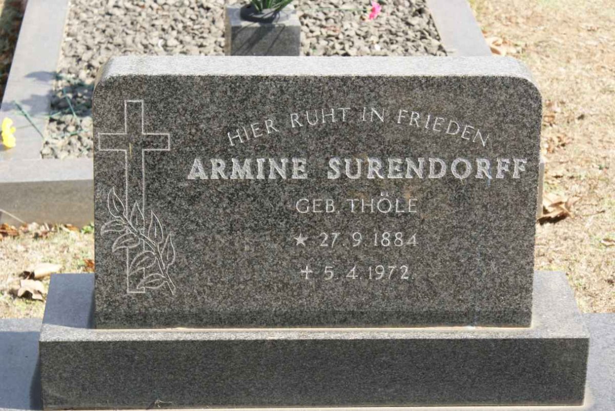 SURENDORFF Armine nee THOLE 1884-1972 